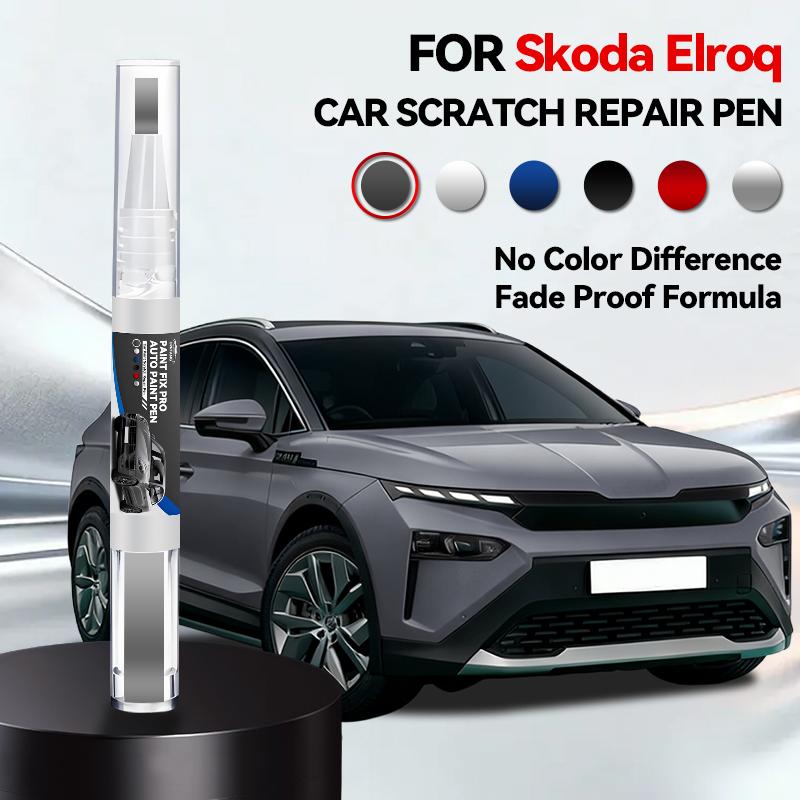

For Skoda Elroq Paint Repair Pen Touch Up Scratch Remover DIY Auto Accessories Black White Orange Silver Blue Red