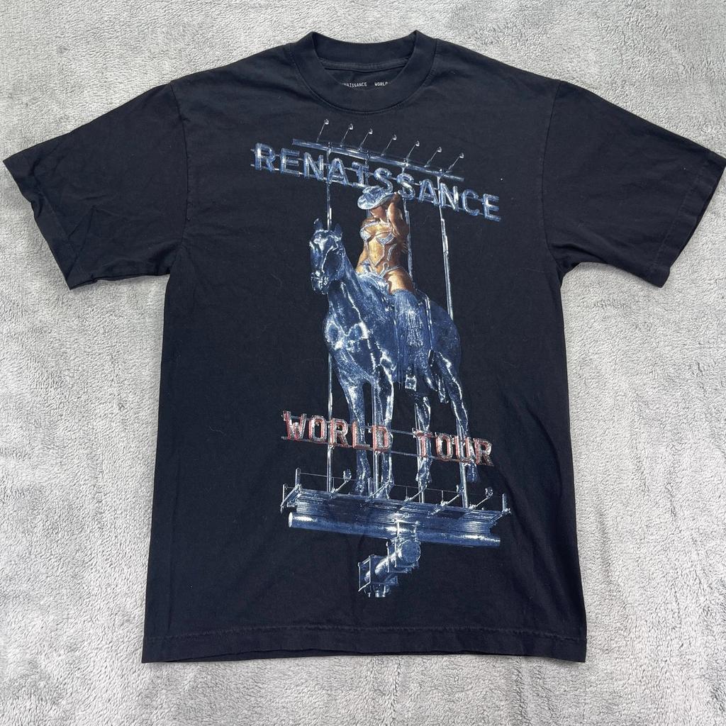 Beyonce Renaissance World Tour T Shirt Womens Small Black Cotton Graphic Print