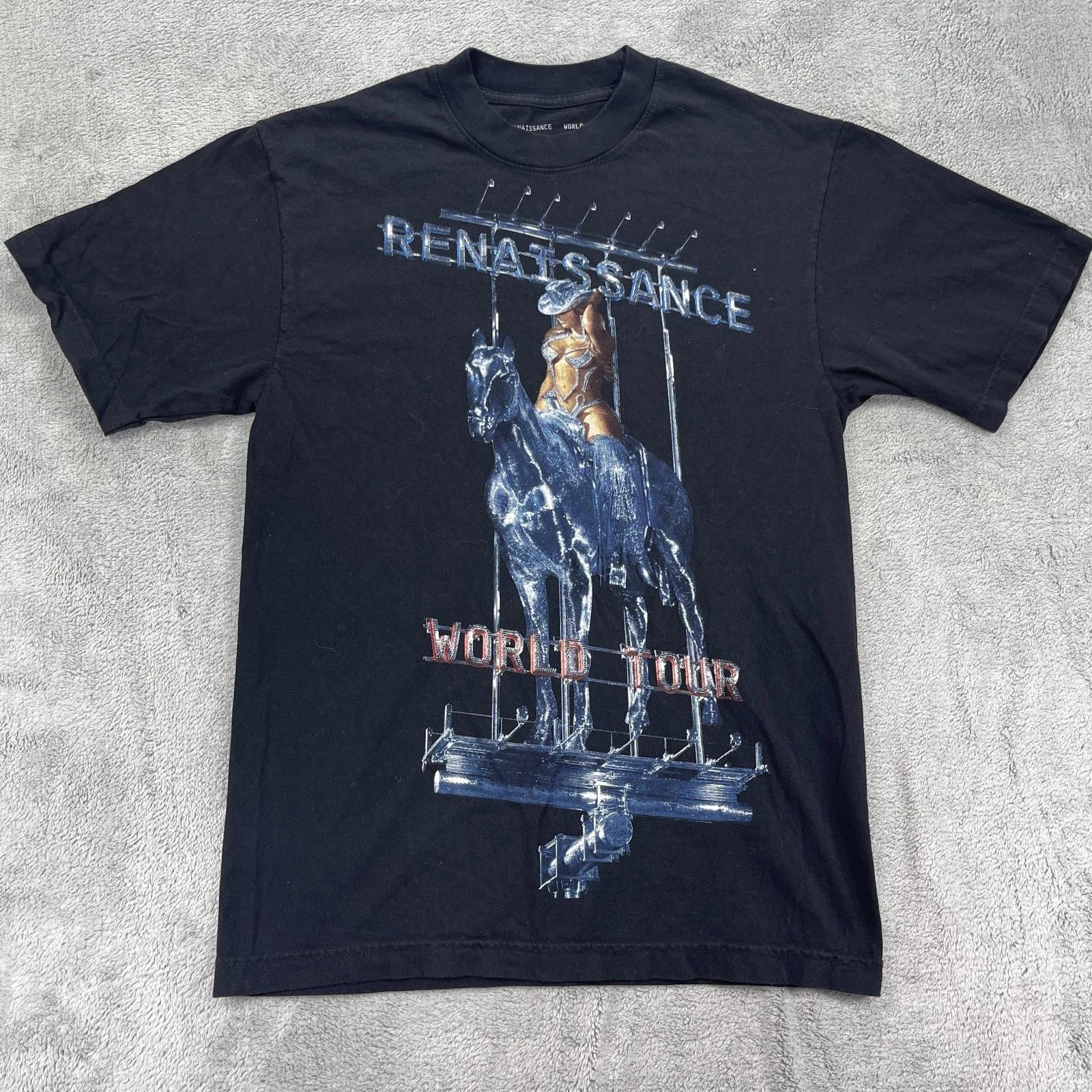Beyonce Renaissance World Tour T Shirt Womens Small Black Cotton Graphic Print XL