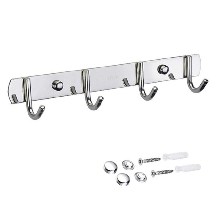 Multipurpose Stainless Steel Hook Rack Practical Hook Rail Elegant Hangers for Hanging Towels Clothes In Any Room