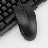 JIANDO Wired USB Silent 3-Button Optical Mouse, 1000 DPI, Ambidextrous Design, Compact, PC Mouse, WindowsMac Compatible, Black