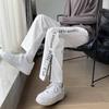 Streetwear Men Trousers Fashion Zipper Split Straight Men's Sports Cargo Pants