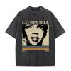 Washed Vintage Singer Lauryn Hill Graphic Print Tshirt Men Women Clothing Hip Hop Fashion Street Oversized Crewneck Tee Shirts