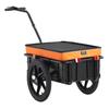 Bike Cargo Trailer, 88 Lbs Load Capacity, Heavy-Duty Bicycle Wagon Cart, Foldable Compact Storage with Universal Hitch, Waterproof Cover, 16" Wheels,