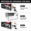Acrylic Tips Box with Money Slot Tips jar with Lock Suggestion Donation Ballot Box for Salon Bar Coffee Shop Restaurant Counter