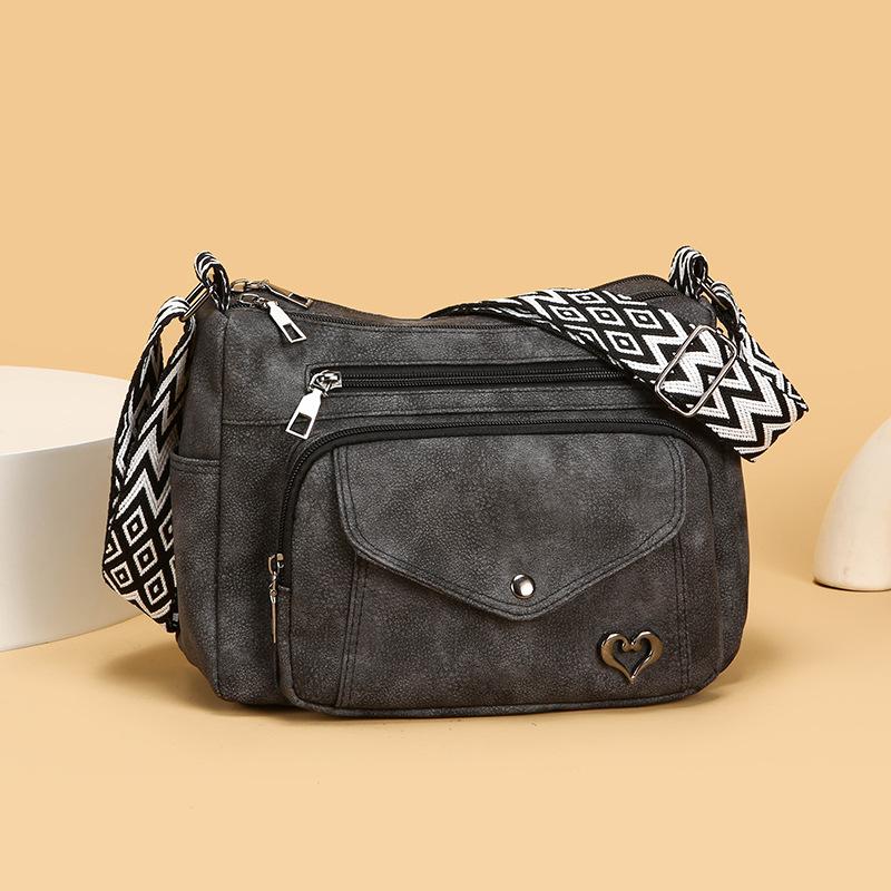Versatile and Simple Mid-aged Mother's Bag - Large Capacity Single Shoulder Crossbody Bag