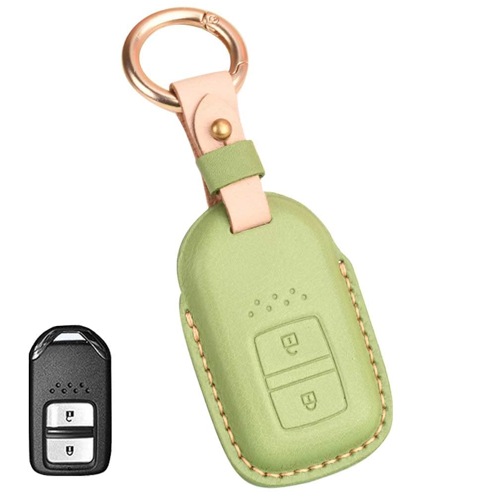 

LETINGFAR Smart Key Case Key Cover Key Holder Genuine Leather 2/3 Button Honda Axkey Honda зелёный