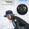Wide brim sun hat foldable hiking fishing hat men's sun protection fisherman hat
