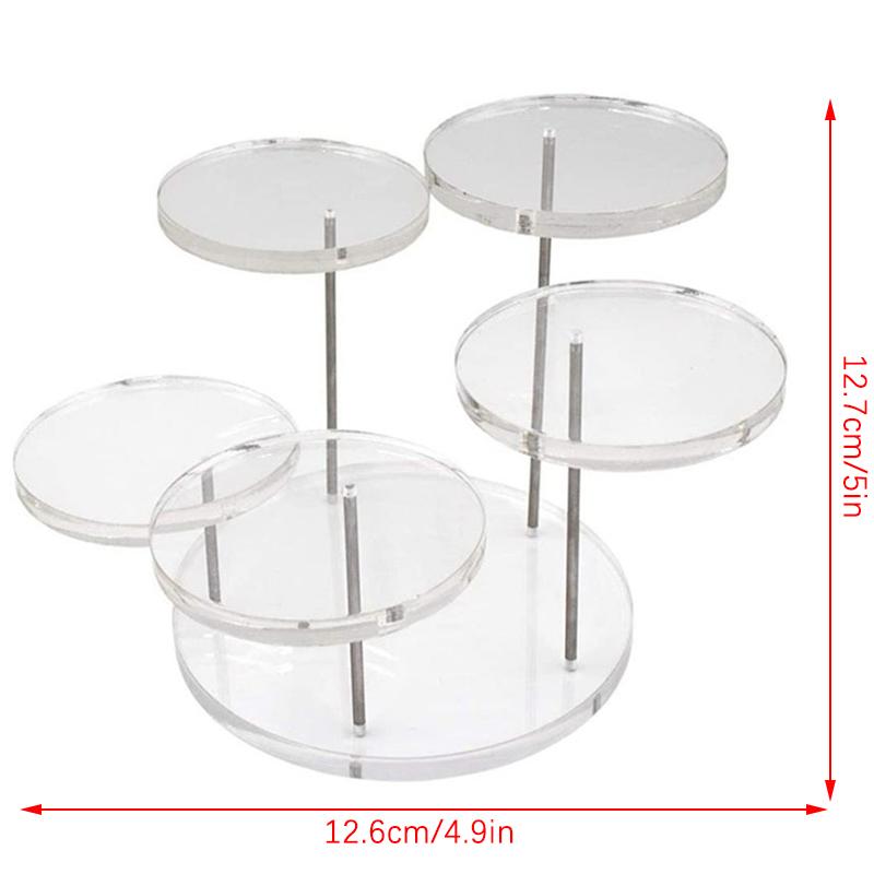 3/5/12 Tray Cupcake Stand Acrylic Display Stand For Jewelry/Cupcake Dessert Rack Wedding Birthday Party Suitable For Small Items