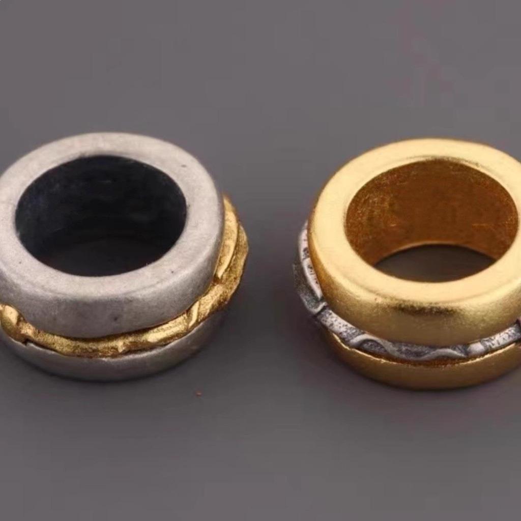 Tibetan Vajra Pestle Spacer Beads: Gold DIY Pendant Ornaments & Bracelet Charms