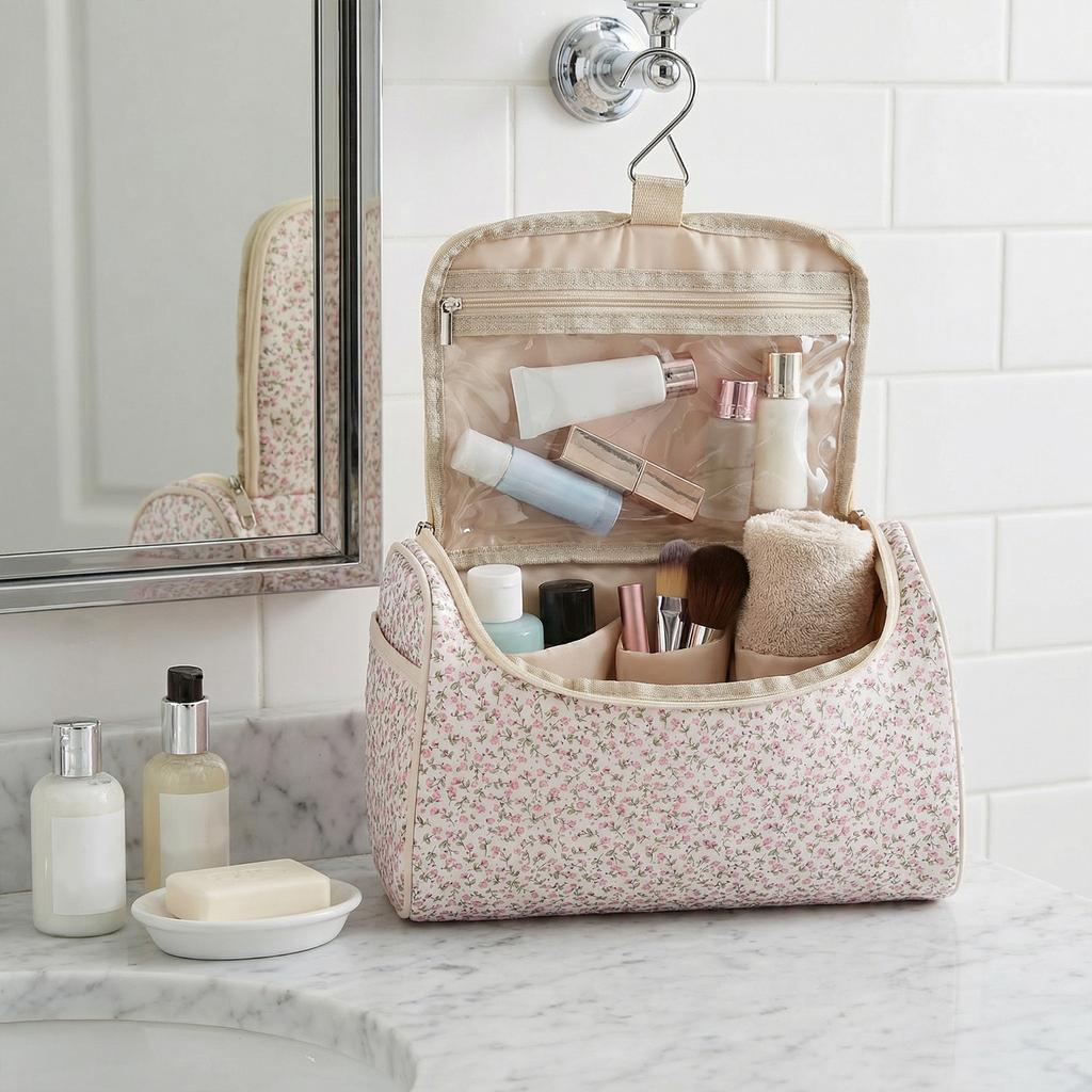Travel Makeup Case Large Capacity Hair Dryer Storage Bag Toiletry Organizer Bag for Women Girls Daily Use