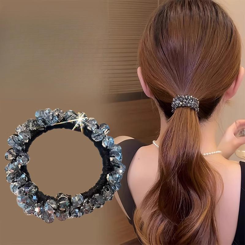 Wasser Diamant Licht Luxus Haargummi Crushed Ice High-End Haarband Socialite Haargummi und Armband Doppelfunktion Haarschmuck