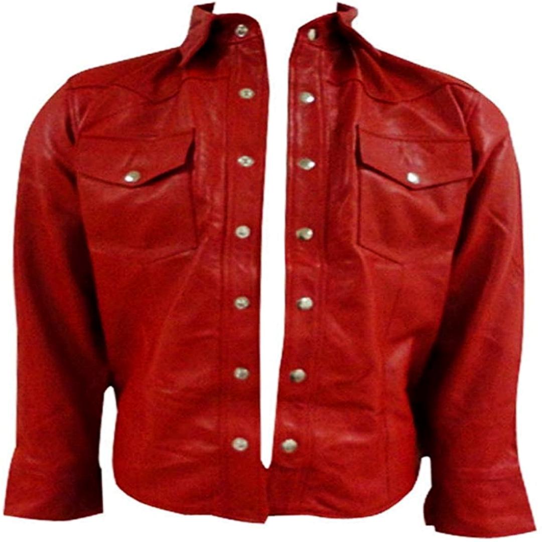 

Чоловіча сорочка з натуральної шкіри Noora XXXL червоний