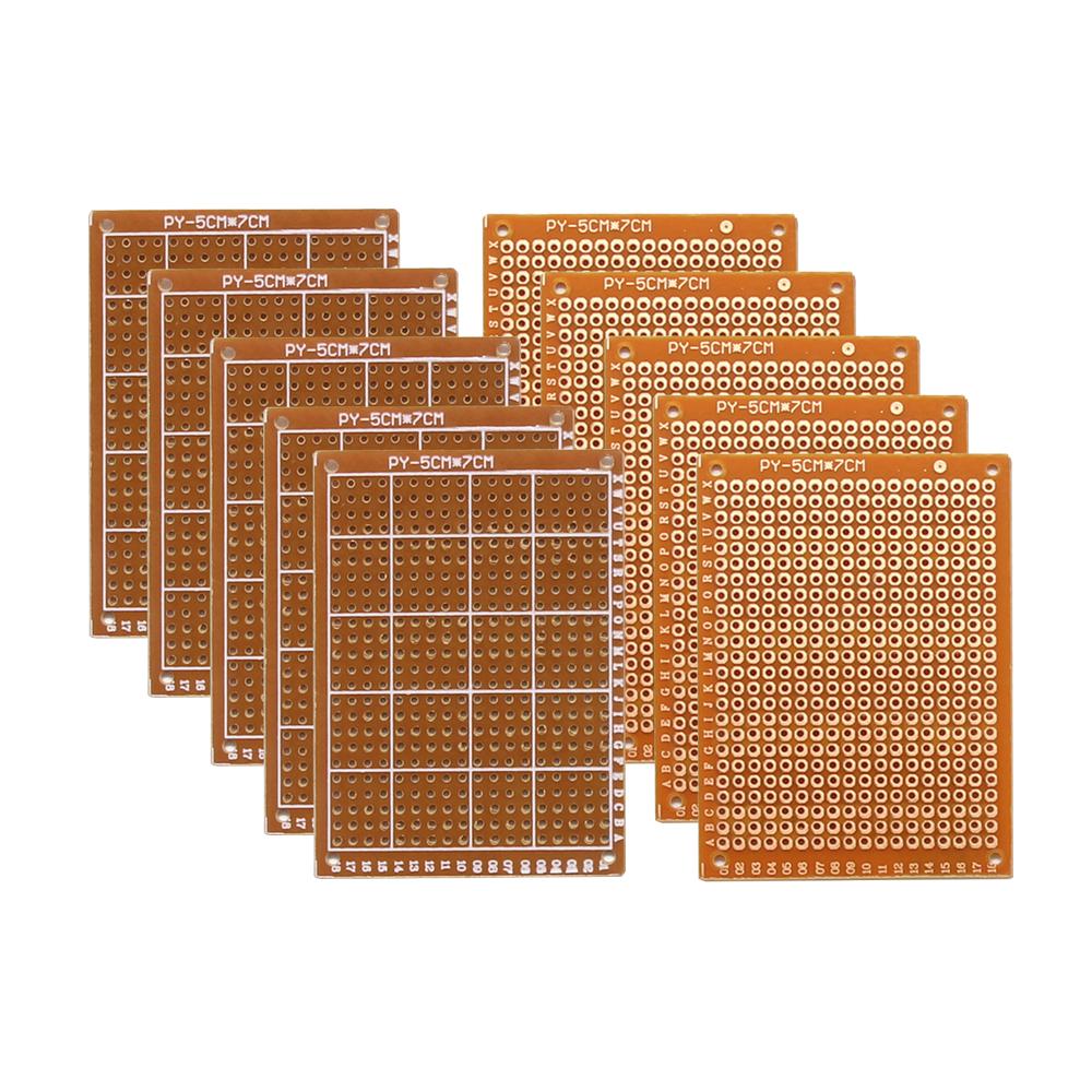 10PCS 5 X 7 cm papel prototipo placa de circuito impreso placa De Circuito Matriz Universal Experimento