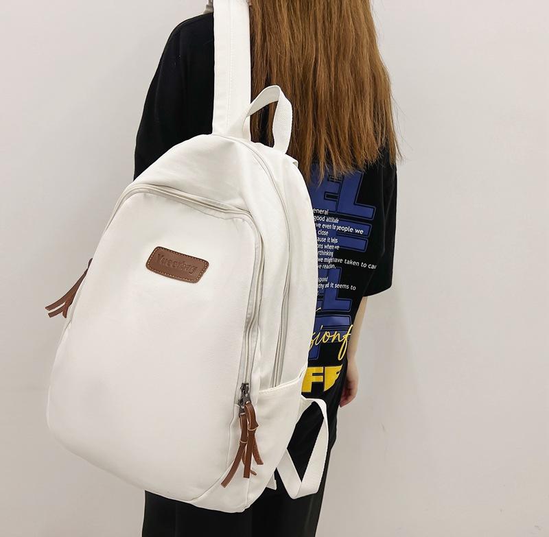 Backpack Nylon Washed Cloth Backpack Male and Female College Students Couple Backpack Student Large Capacity School Bag