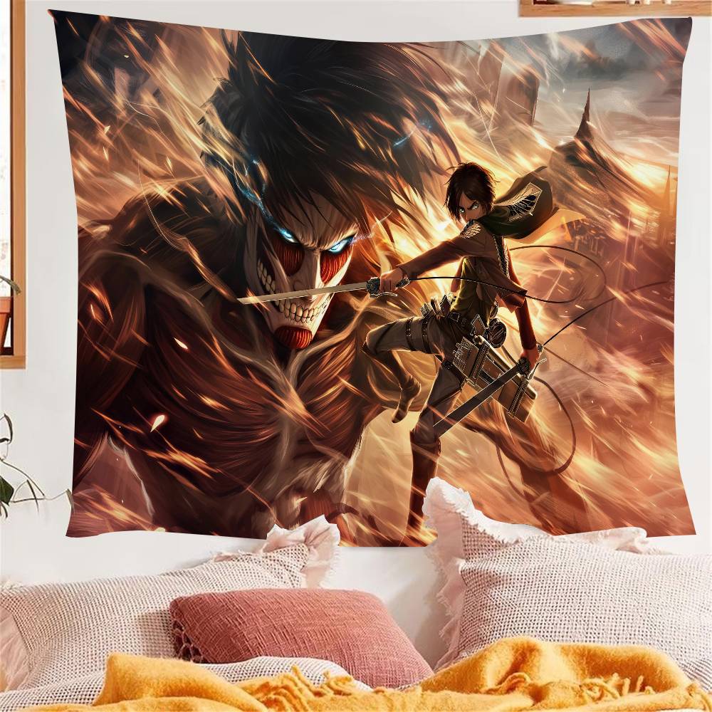 Eren Yeager Freedom Manga Colorful Tapestry Wall Hanging Wall Hanging Bohemian Wall Tapestries Mandala Wall Hanging Sheets