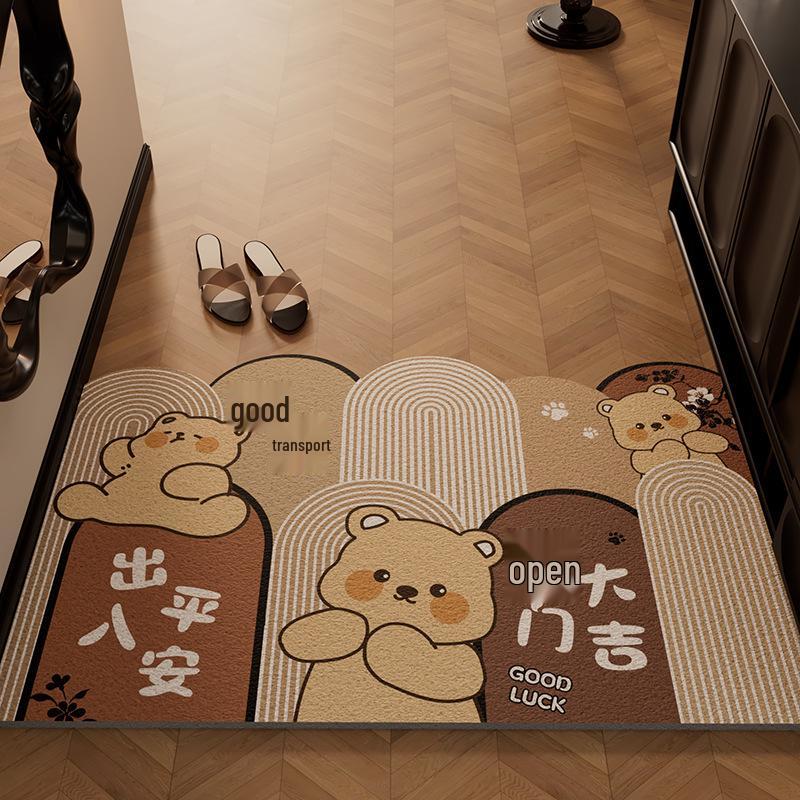 Cartoon Mimi Non-Slip Door Mat - Easy Clean, Dirt-Resistant, Cuttable Silk Loop Foot Pad for Home