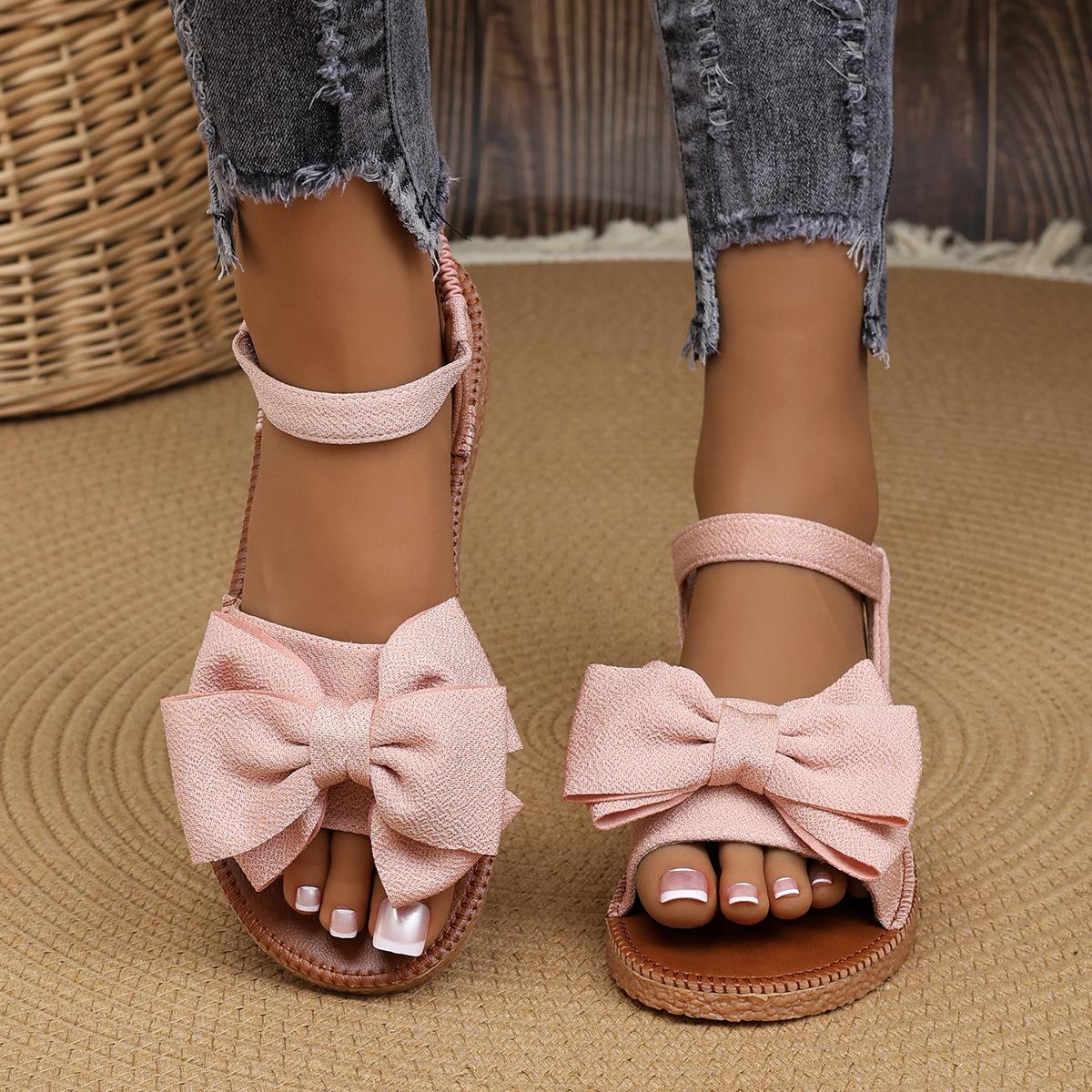 

Fashion Plus Size 36-43 Shoes for Women Summer Fashion Women Casual Flats Elastic Band Sandals Non-slip Comfortable Sandalias De Mujer 36