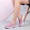 Women's Single Shoes Mesh Shoes Spring and Summer Breathable Casual Mother Shoes Medium Old Flat Bottom One Pedal Elastic Low Top Shoes