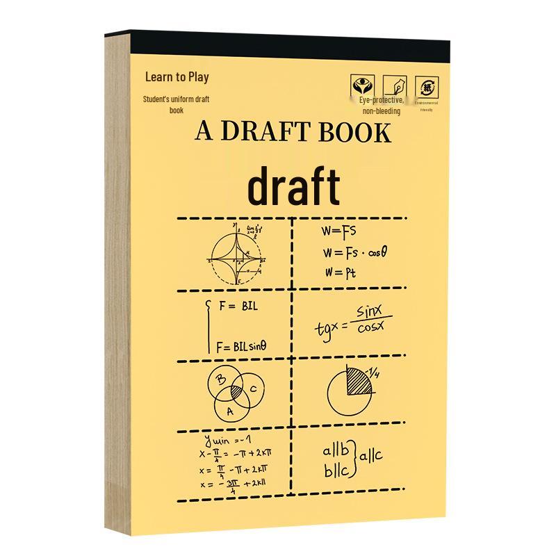 Partitioned Math Scratch Notebook for Students: Elementary To High School - Kraft Cover