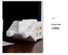 European Ceramic LED Christmas House Ornament: Creative Hollow Candlestick Night Light