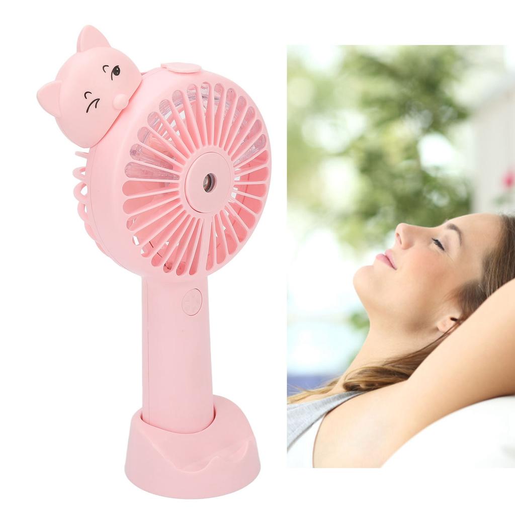 Spray Fan Mini Portable Handheld Rechargable Misting Humidifier Mobile Phone Holder