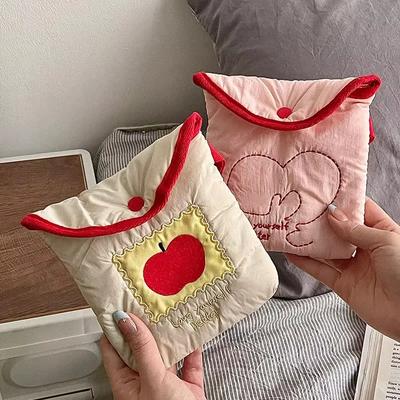 1 Piece Sweet Student Lipstick Bag for Girl Korean Fashion Sanitary Tissue Storage Bag Portable High Capacity Coin Keychain Bags