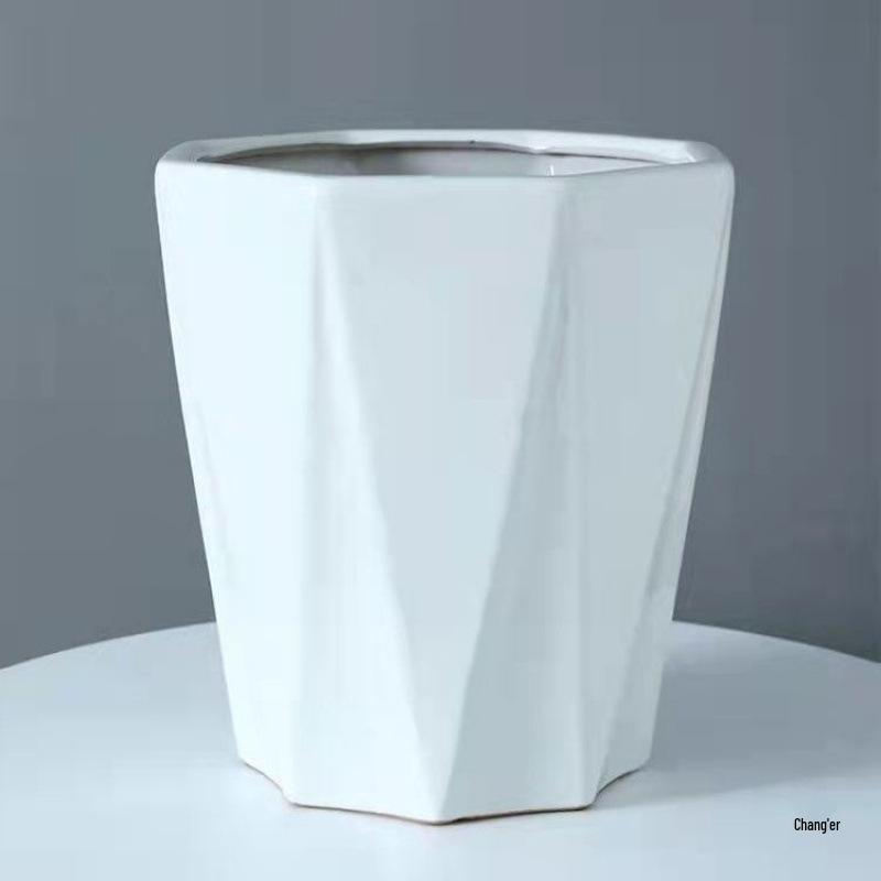 Extra Large Ceramic Flower Pot with Wheels, Ideal for Money Tree & Bird of Paradise