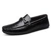 New Men's Business Casual Shoes Comfortable Leather Casual Shoes Sneakers Breathable Rubber Bottom Loafers Slip on Flats