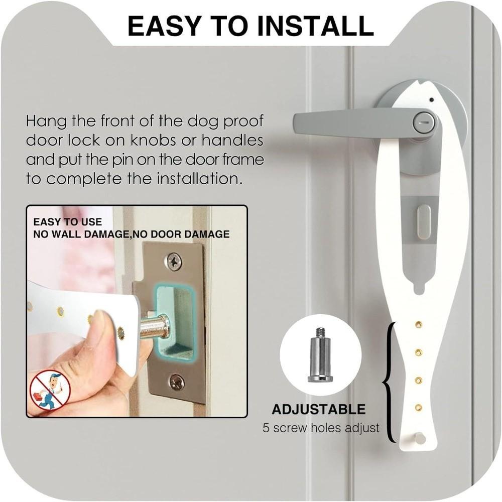 2pcs/set Adjustable Pet Separation Door Punch-Free Anti-dog Dog Door Lock Elastic Gate Lock Elastic Lock Pet Door Opener