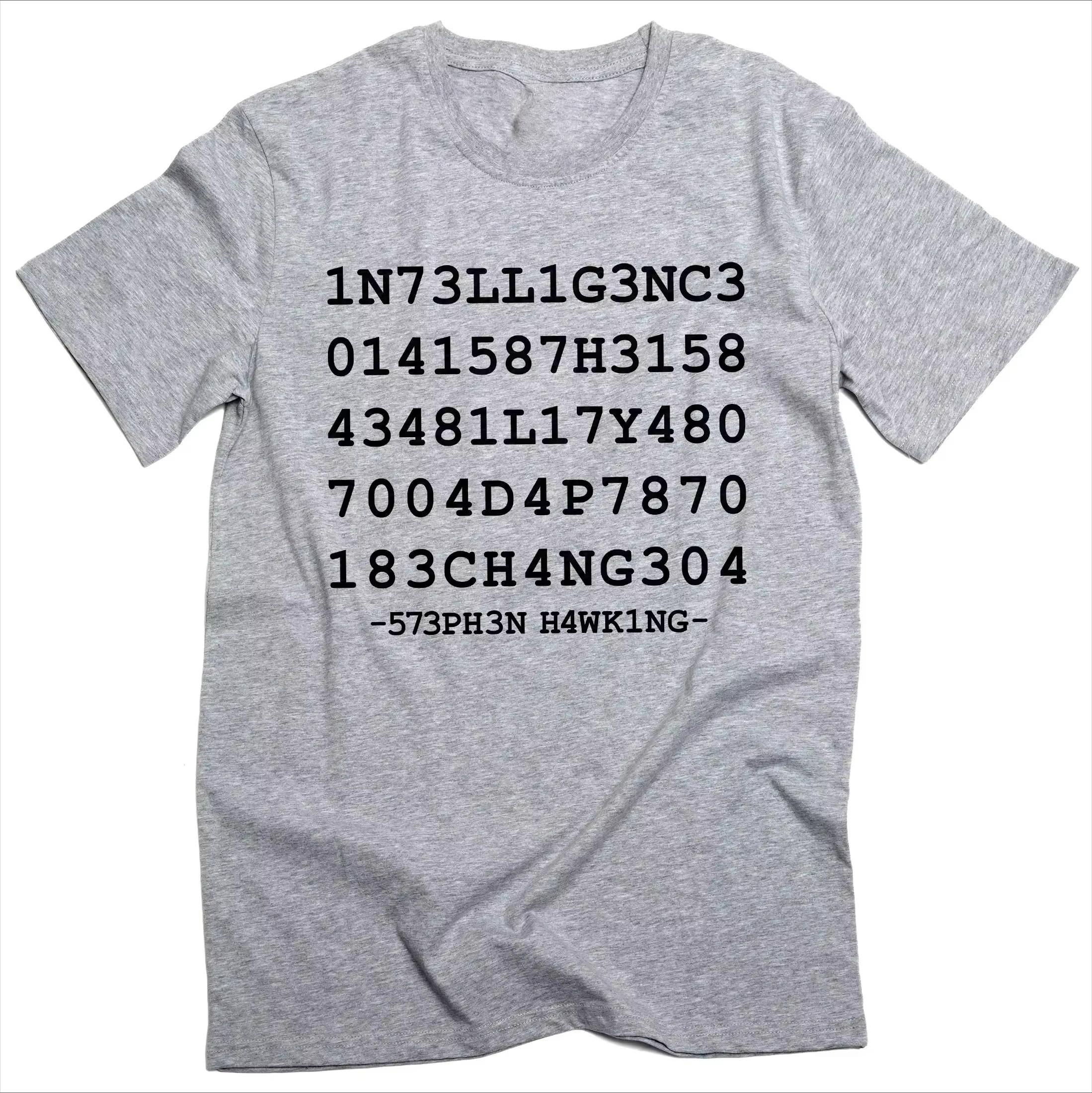 Stephen Hawking TShirt Intelligence Tee Science TShirts Geek Nerd Gifts Birthday Gift Tee Shirts S