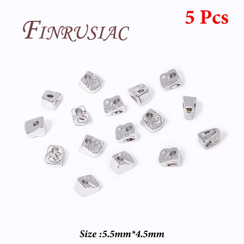 18K Gold Plated Metal Beads,Spacer Beads For Bracelets,Separator For Bead,DIY Jewelry Accessories,Necklace Bead Findings