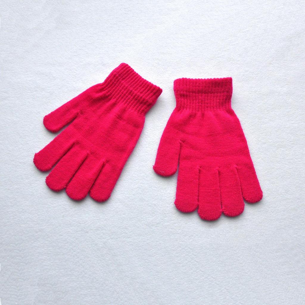 Children Knitted Gloves For 12-15Y Baby Students Winter New Solid Warm Full Finger Mittens Outdoor Kids Cycling Skiing Gloves