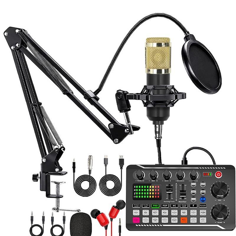 BM800 Microphone Kit with Sound Card & Headphones for Live Streaming and Podcasts