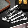 304 Stainless Steel Solding Spoon Outdoor Portable Fold Spoon Fork Knife Travel Folding Spoon Camping Hiking Picnic Tableware