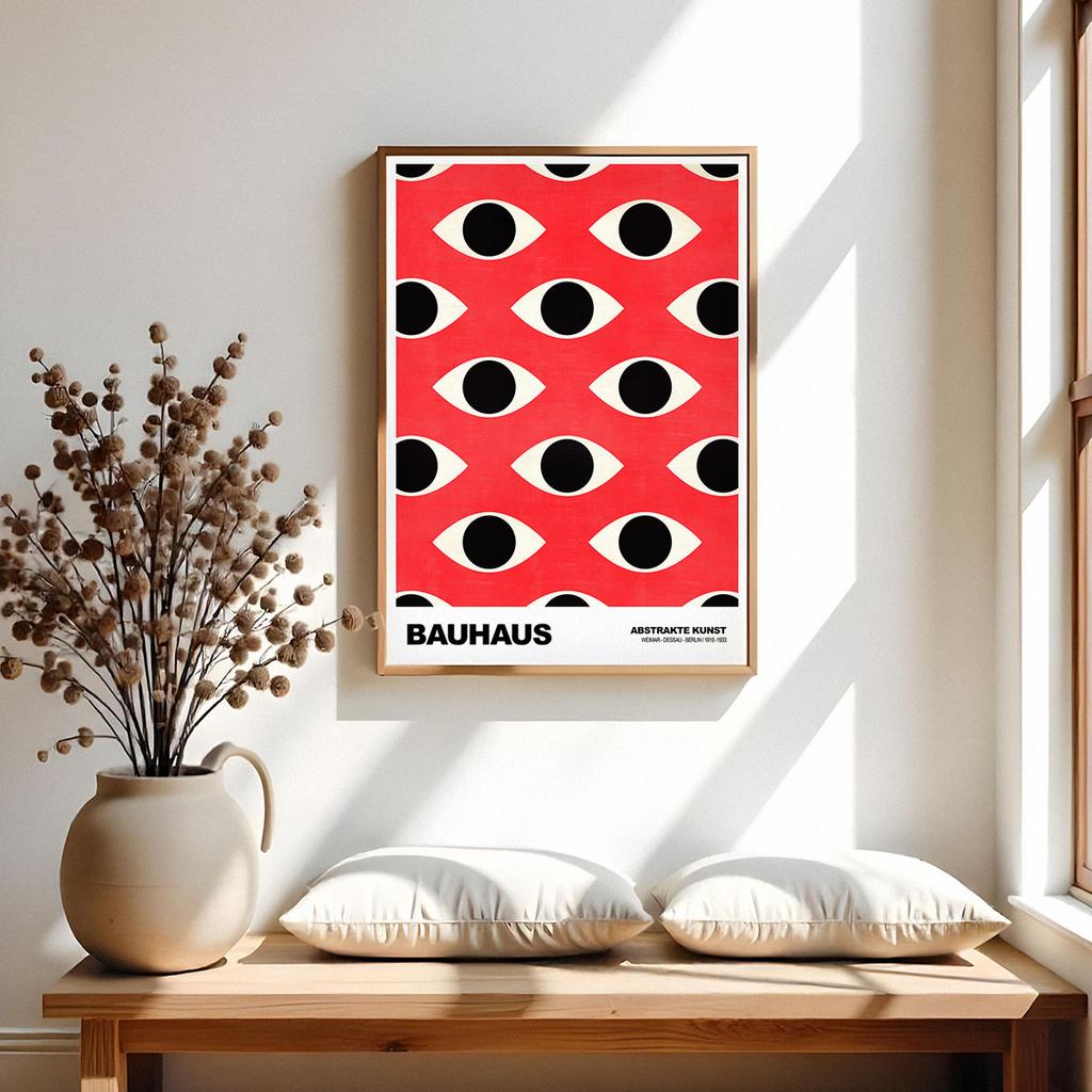 Bauhaus Eyes Pattern Poster
