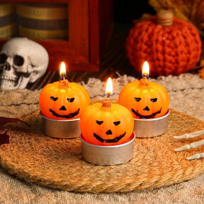 Halloweenská svíčková ozdoba Festival duchů Párty aranžmá Legrační dýně Kostlivec Malá svíčka Foto rekvizita Svíčka