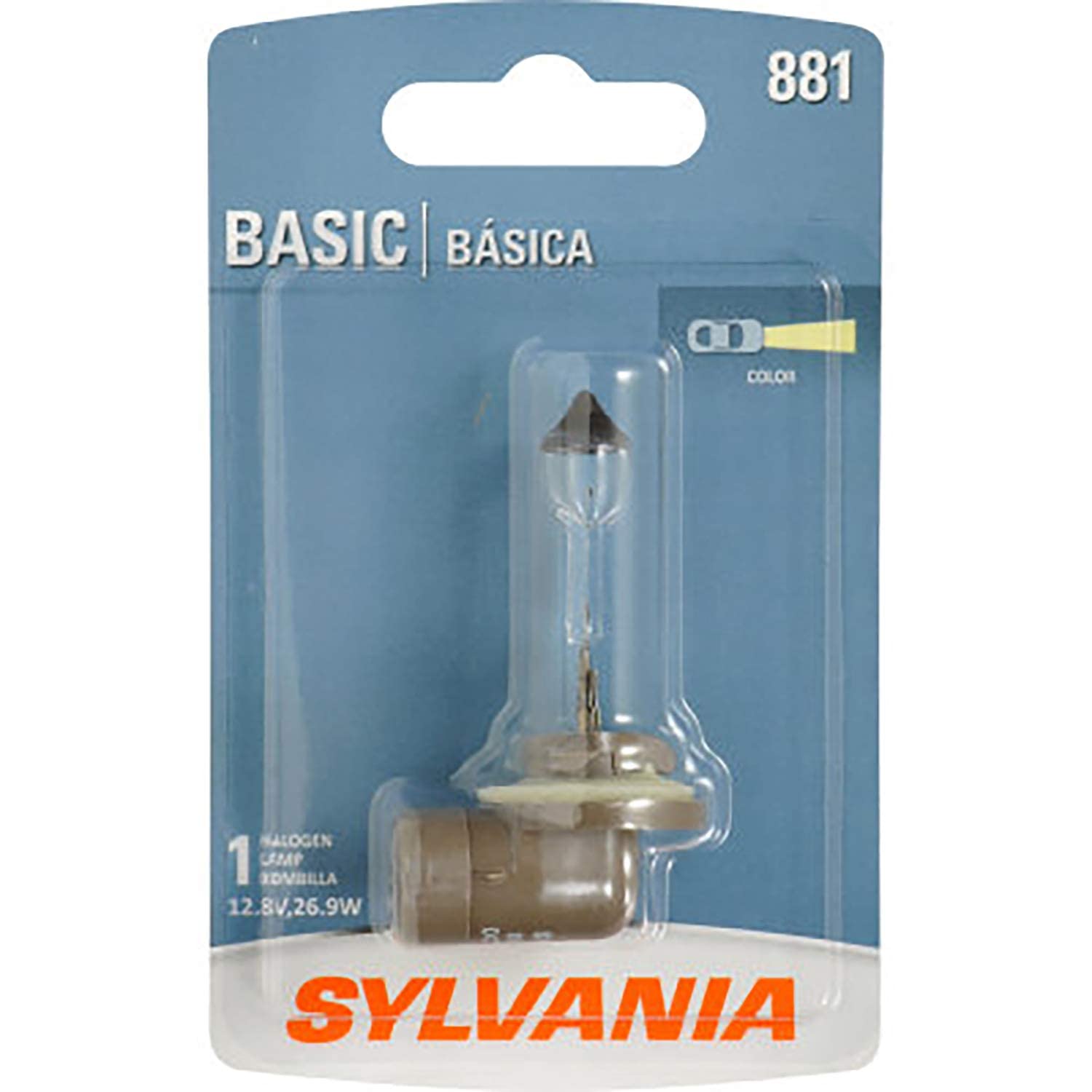 

SYLVANIA - 881 Basic - Halogen Light Bulb for Fog, Cornering, Daytime Running Light (1 Bulb) белый