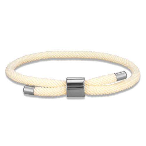 Stainless Steel Round Buckle Bracelet Classic Simple Men And Women Couple Adjustable Milan Rope Hand Rope