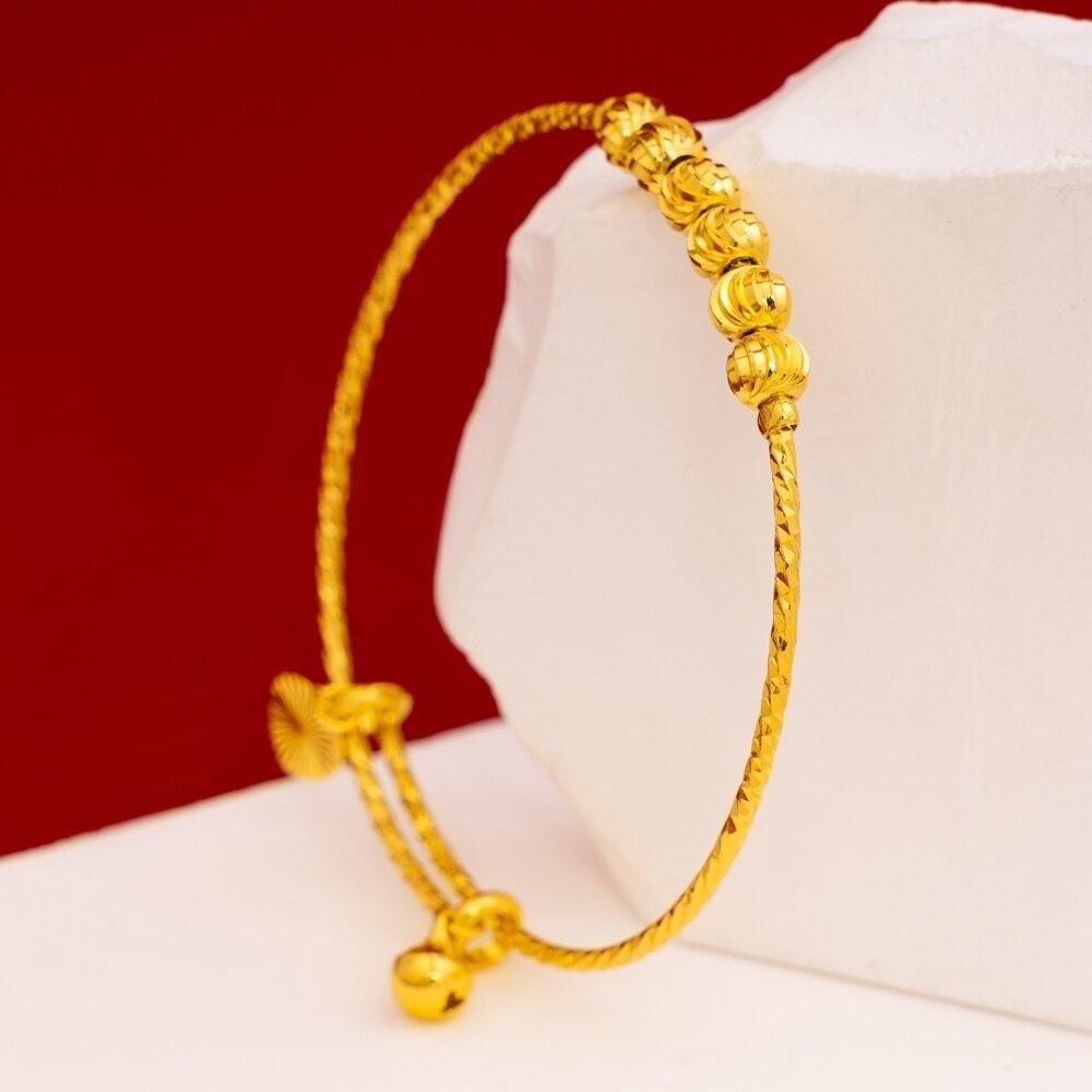 Adjustable Gold Beaded Bracelet Zinc Zinc Zinc Alloy Wristband Fashion Cuff Bangles Girl