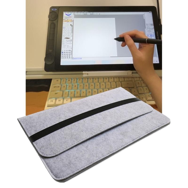 Felt Protective Bag Storage Pouch for GM116HD Kamvas13 Drawing Tablets Container