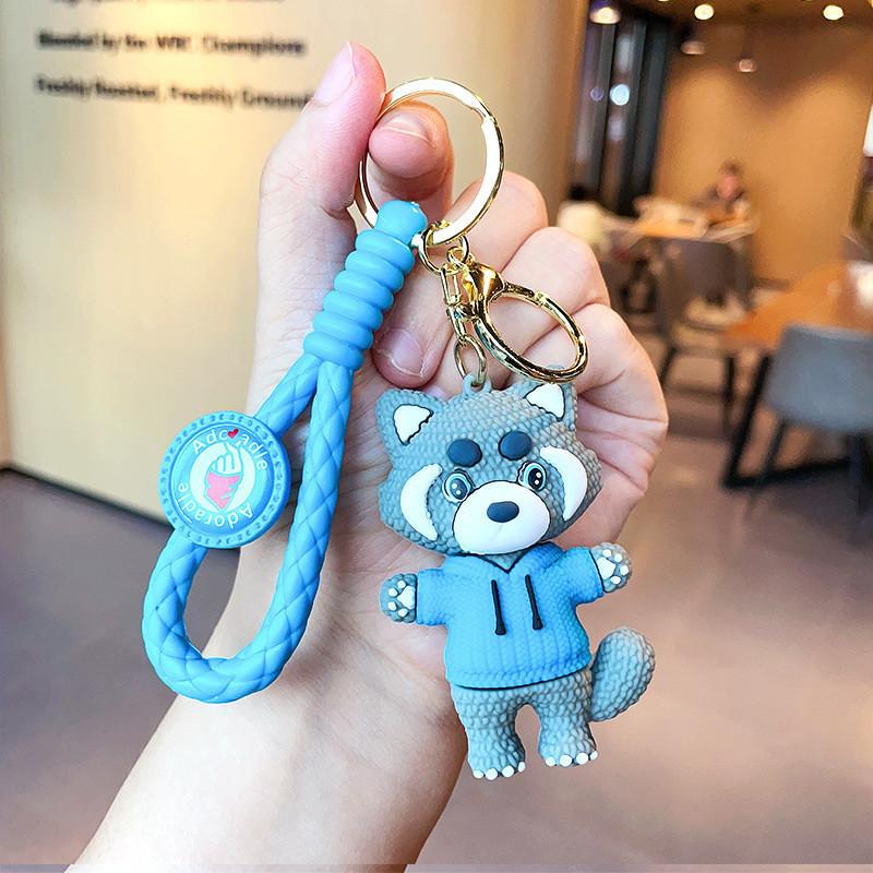 

Брелок Милый Енот Силиконовый Брелок Очаровательный Аксессуар Для Сумок Машин И Blue Standing