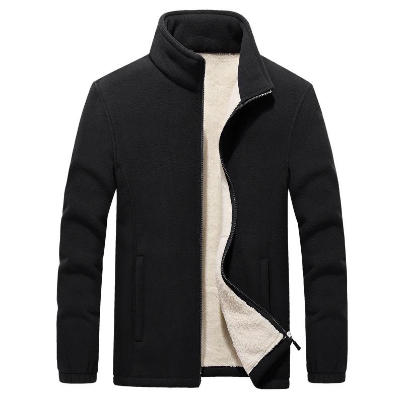 Mens Thick Fleece Jackets Men Outwear Sportswear Wool Liner Warm Jackets Coats Man Thermal Coat Men Winter Coat Plus Size