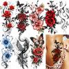 1 Sheet Rose Butterfly Phoenix Temporary Tattoo For Adult Hand Waist, Fake Tatoo Sticker Waterproof Long Lasting Realistic Tatoo