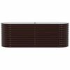 Raised Bed Brown 240 x 80 x 81 cm Steel