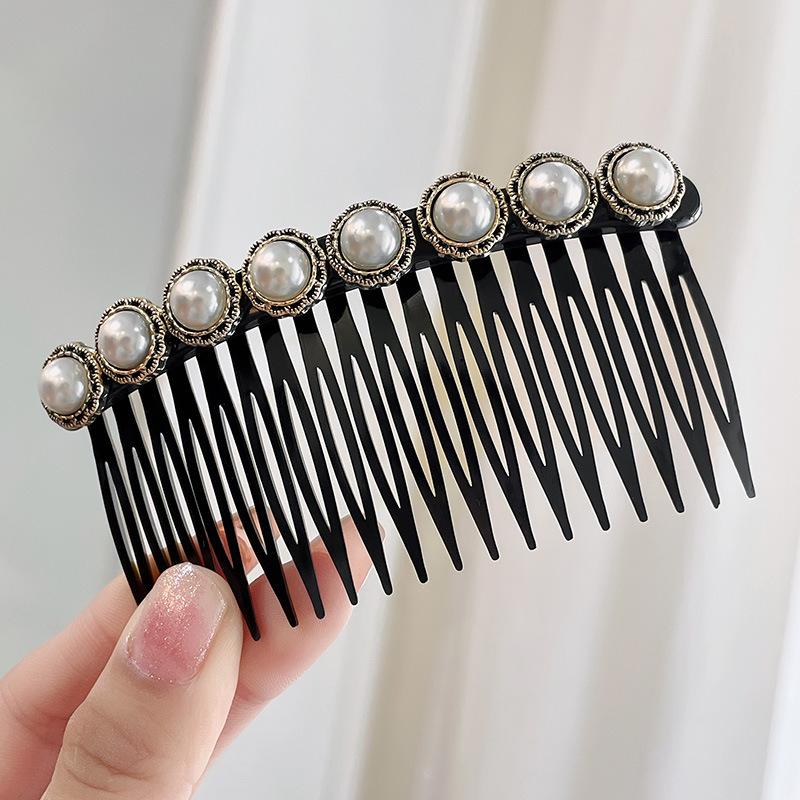 Crystal Flowers Comb Bangs Hair Clip for Women Braid Broken Hairpin Inserted Comb Pressure Pin Girls Hair Accessories Jewelry