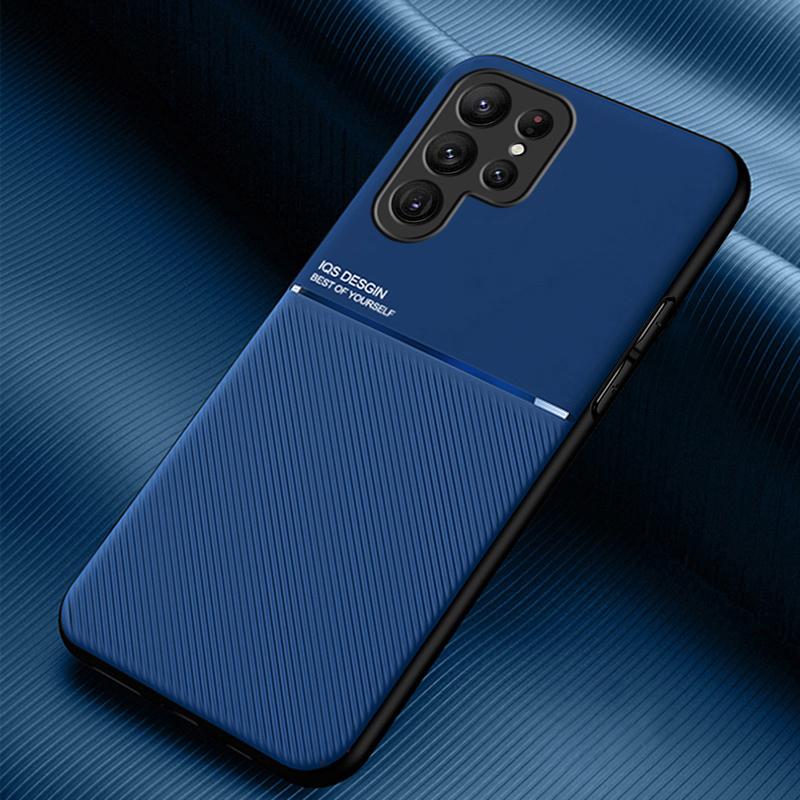 Ultrathin Leather Magnetic Case For Samsung S26 Ultra S25 Plus S23 FE S22 S21 S20 S24 FE Note 20 Ultra Matte Protect Phone Cover