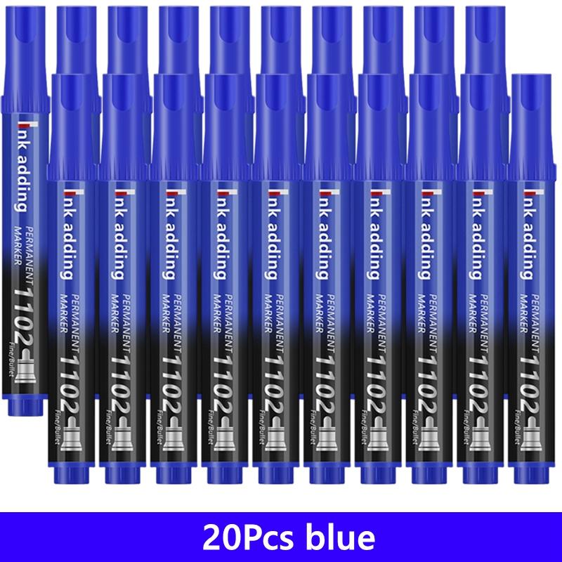 1/10/100pcs 2mm Red Blue Ink Black Permanent Marker Pens, Fine Tip, Waterproof, Quick Drying Drawing Pens Wood Stone Metal Glass