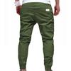 Multi Pockets Training Slacks Deep Crotch Trousers Ankle Tied Mid Waist Men Sweatpants for Jogging