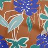 oneOone Cotton Flex Blue Fabric Abstract Tropical Floral Dress Material Fabric Print Fabric By The Yard 40 Inch